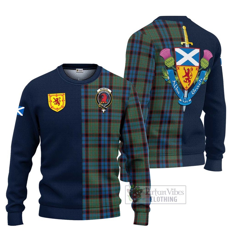 McNicol Hunting Tartan Ugly Sweater with Scottish Lion Royal Arm Half Style