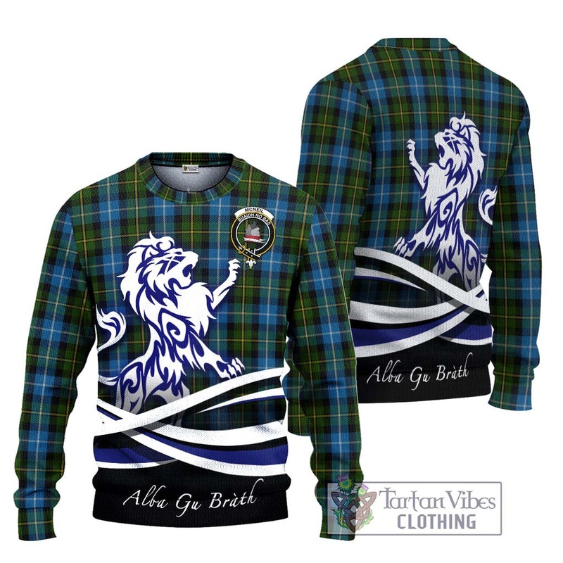 McNeil of Barra Tartan Ugly Sweater with Alba Gu Brath Regal Lion Emblem
