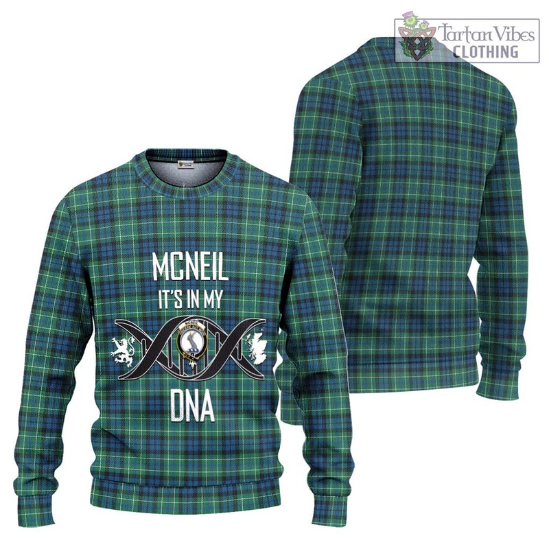 McNeil of Colonsay Ancient Tartan Ugly Sweater with Family Crest DNA In Me Style