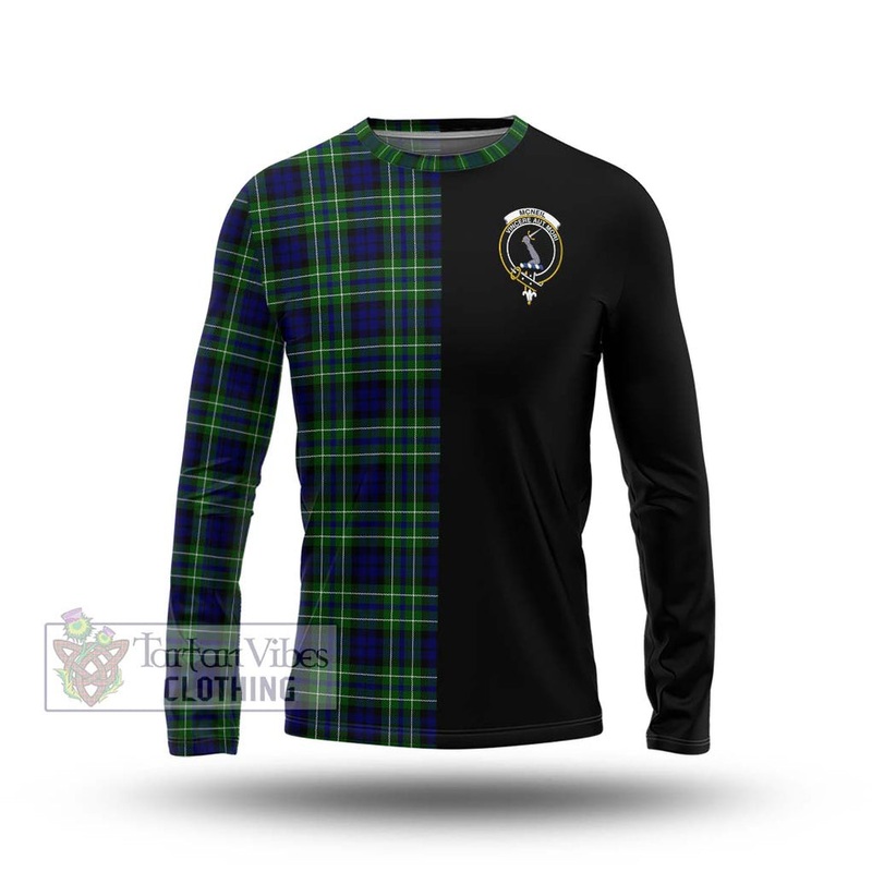 McNeil of Colonsay Modern Tartan Long Sleeve T-Shirt with Family Crest and Half Of Me Style