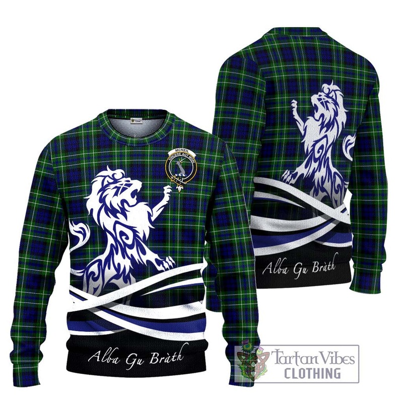 McNeil of Colonsay Modern Tartan Ugly Sweater with Alba Gu Brath Regal Lion Emblem