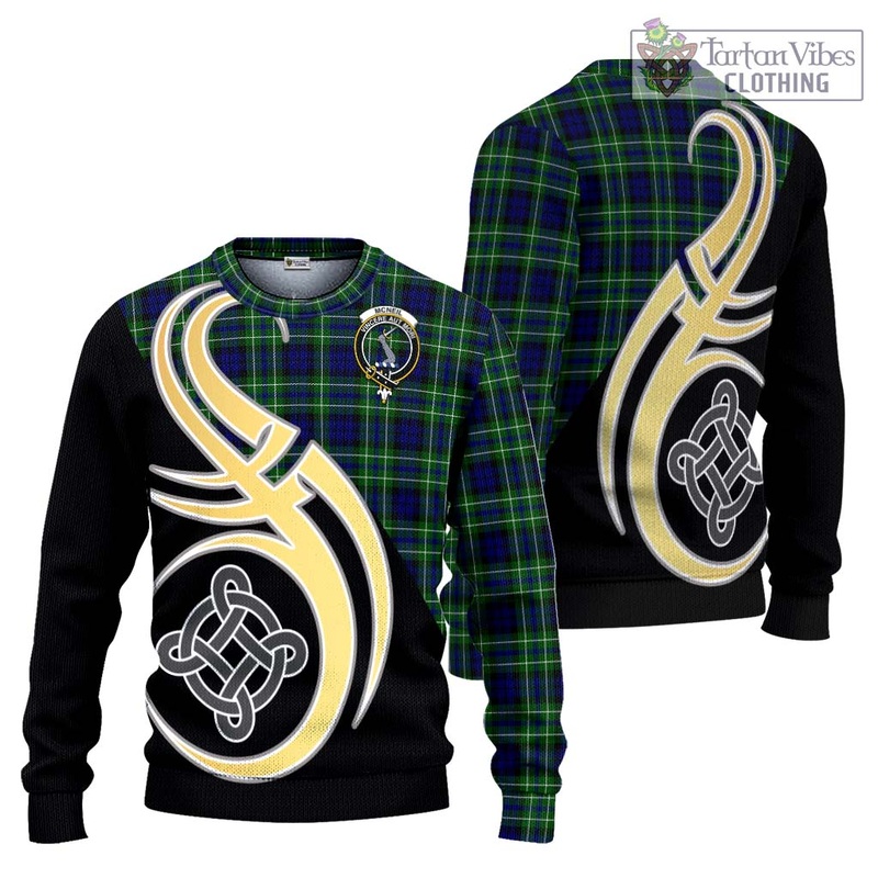 McNeil of Colonsay Modern Tartan Ugly Sweater with Family Crest and Celtic Symbol Style