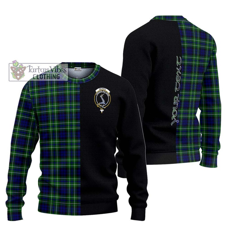 McNeil of Colonsay Modern Tartan Ugly Sweater with Family Crest and Half Of Me Style