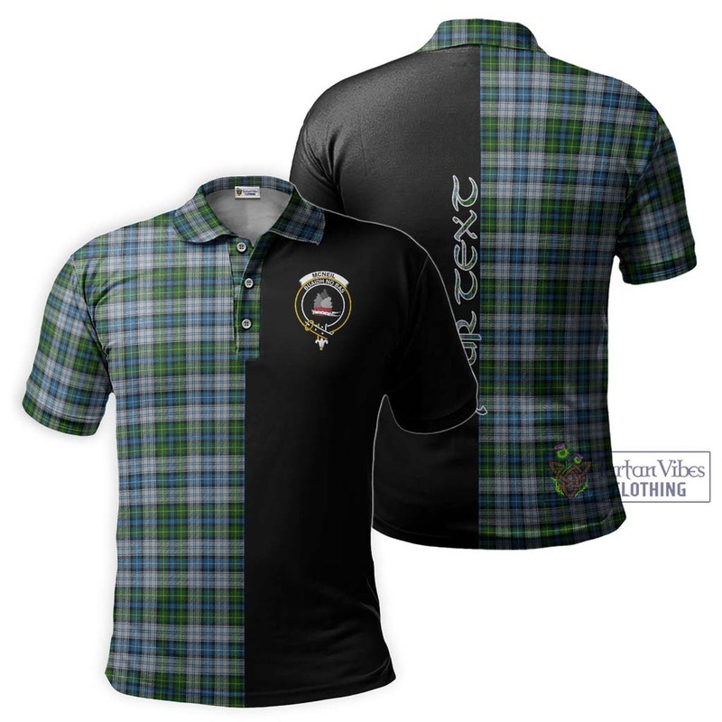 McNeil Dress Tartan Polo Shirt with Family Crest and Half Of Me Style