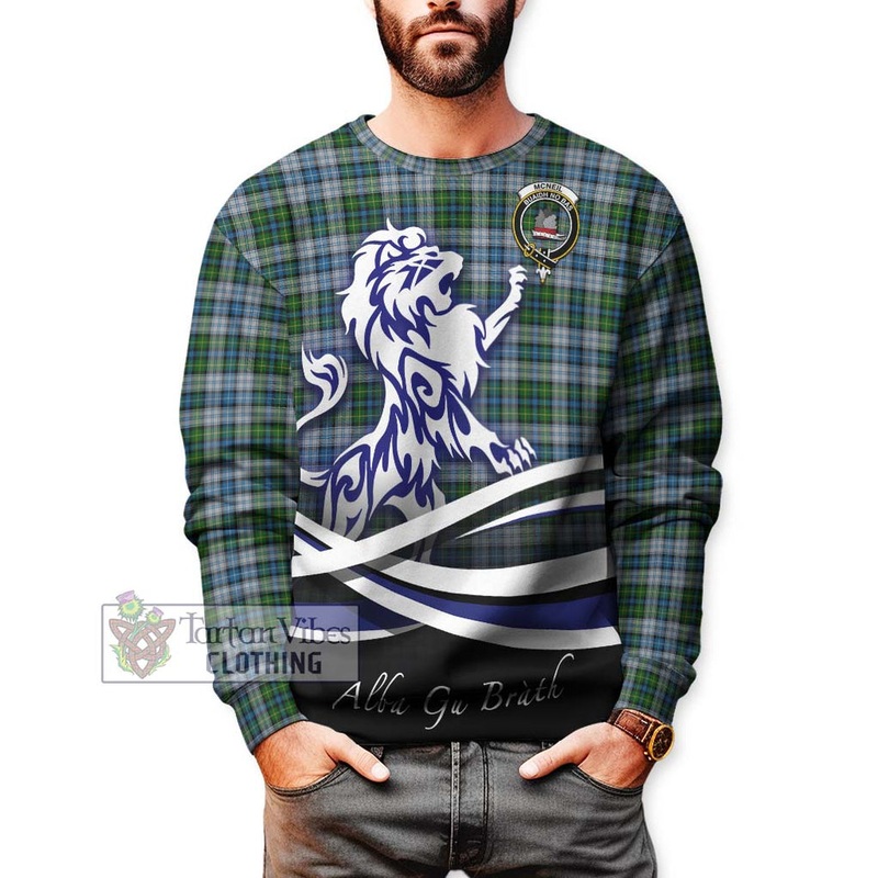 McNeil Dress Tartan Sweatshirt with Alba Gu Brath Regal Lion Emblem