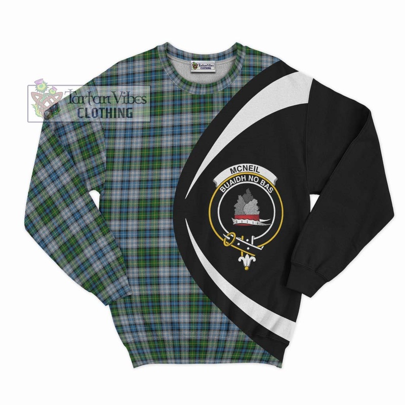 McNeil Dress Tartan Sweatshirt with Family Crest Circle Style