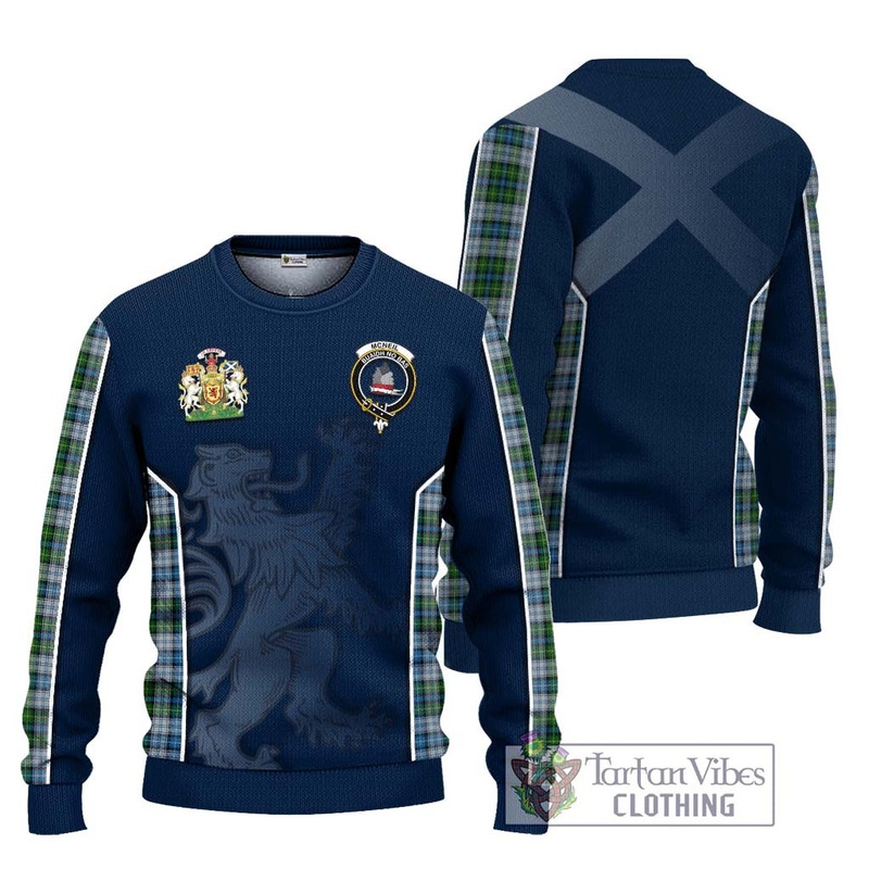 McNeil Dress Tartan Ugly Sweater with Family Crest and Lion Rampant Vibes Sport Style