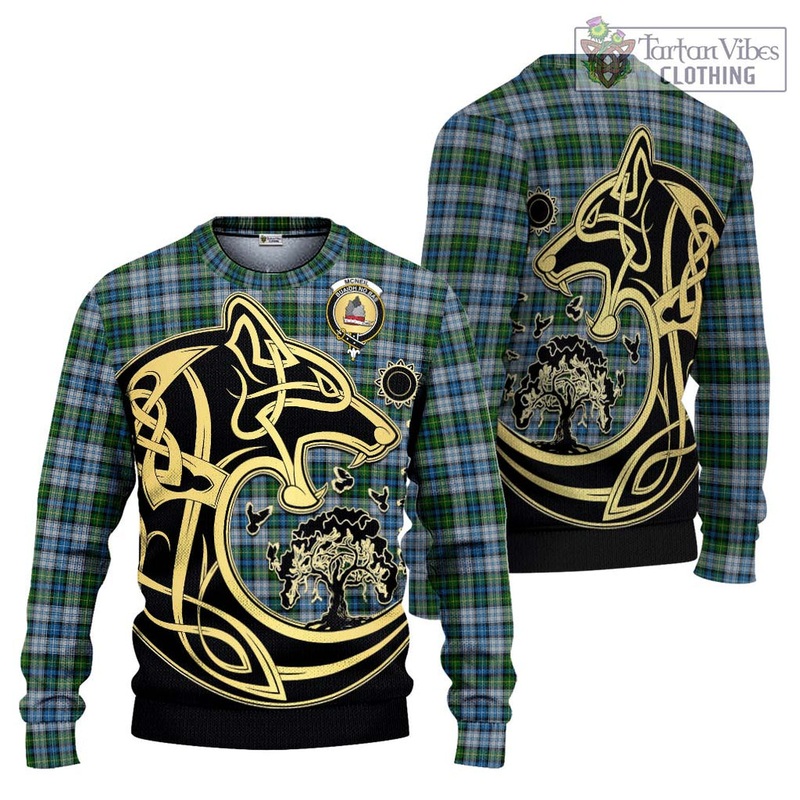 McNeil Dress Tartan Ugly Sweater with Family Crest Celtic Wolf Style