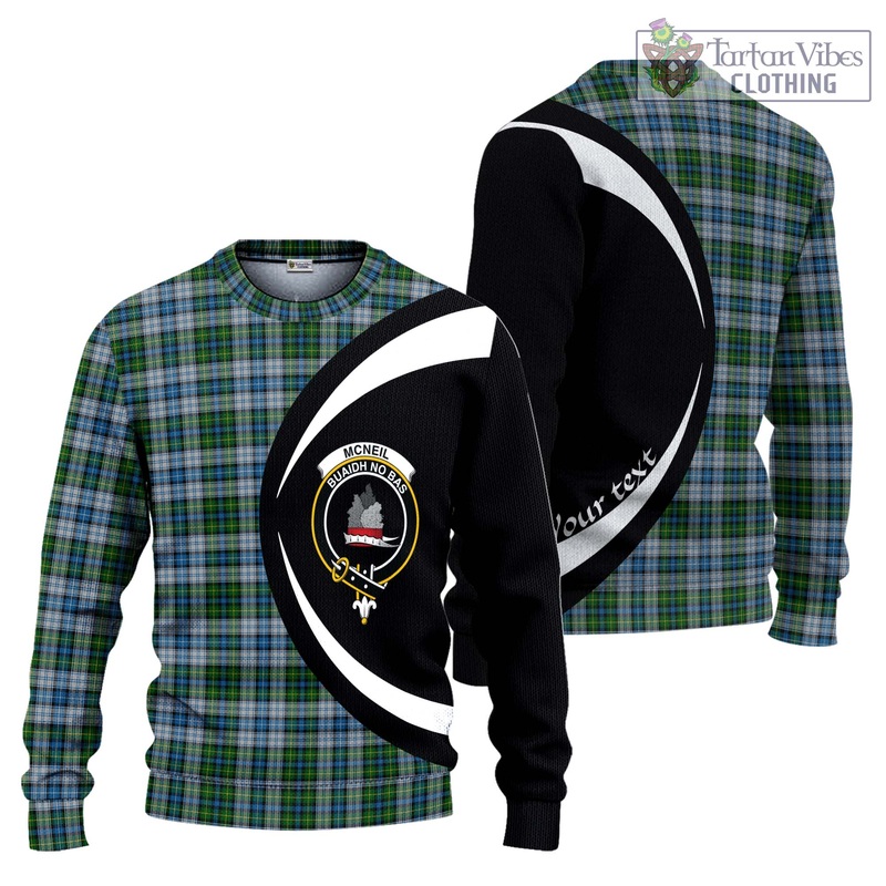 McNeil Dress Tartan Ugly Sweater with Family Crest Circle Style