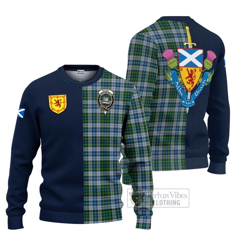 McNeil Dress Tartan Ugly Sweater with Scottish Lion Royal Arm Half Style