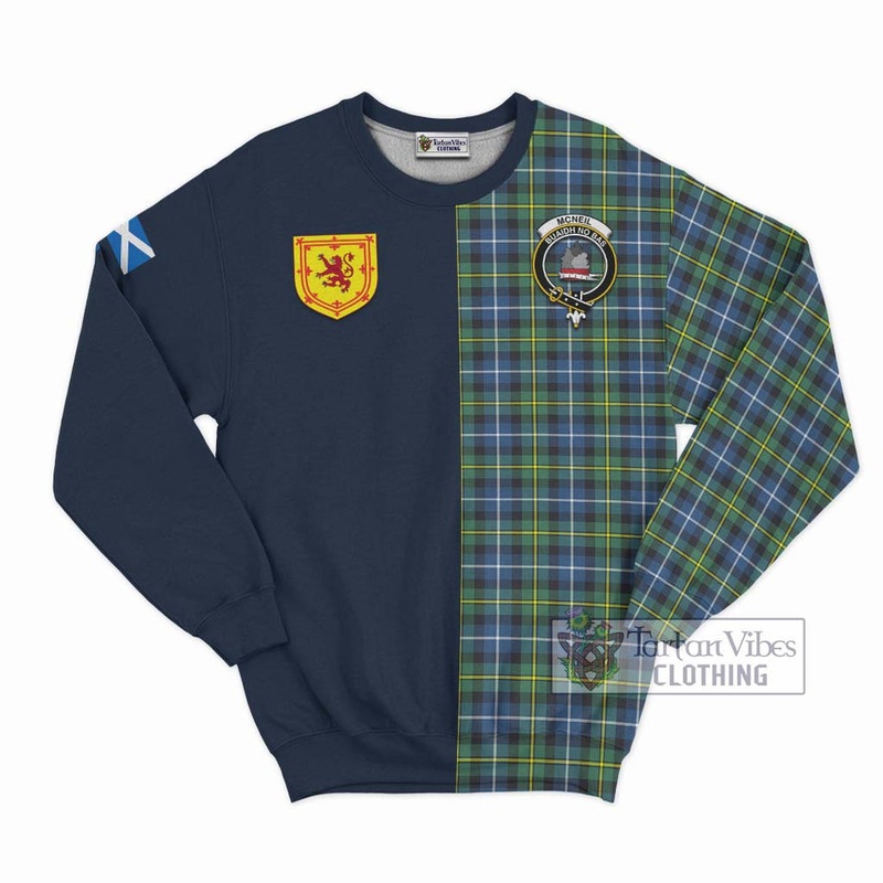 McNeil of Barra Ancient Tartan Sweatshirt Alba with Scottish Lion Royal Arm Half Style