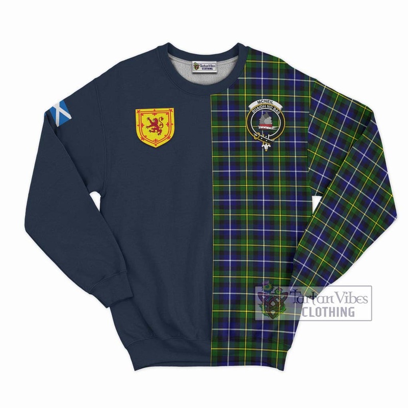 McNeil of Barra Modern Tartan Sweatshirt Alba with Scottish Lion Royal Arm Half Style