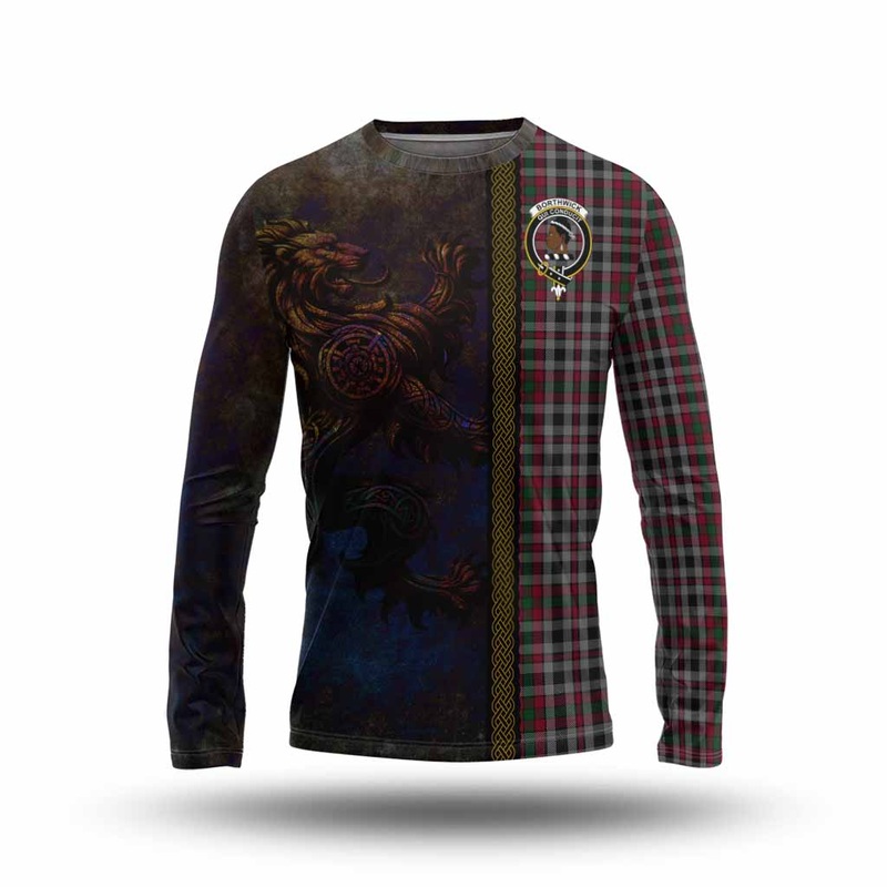 Borthwick Tartan Family Crest Long Sleeve T-Shirt Alba Gu Brath Be Brave Lion Ancient Style