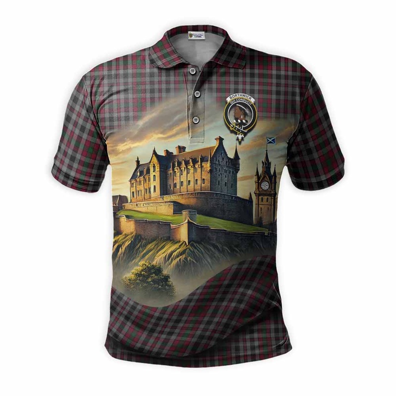 Borthwick Tartan Family Crest Polo Shirt with Scottish Ancient Castle Style