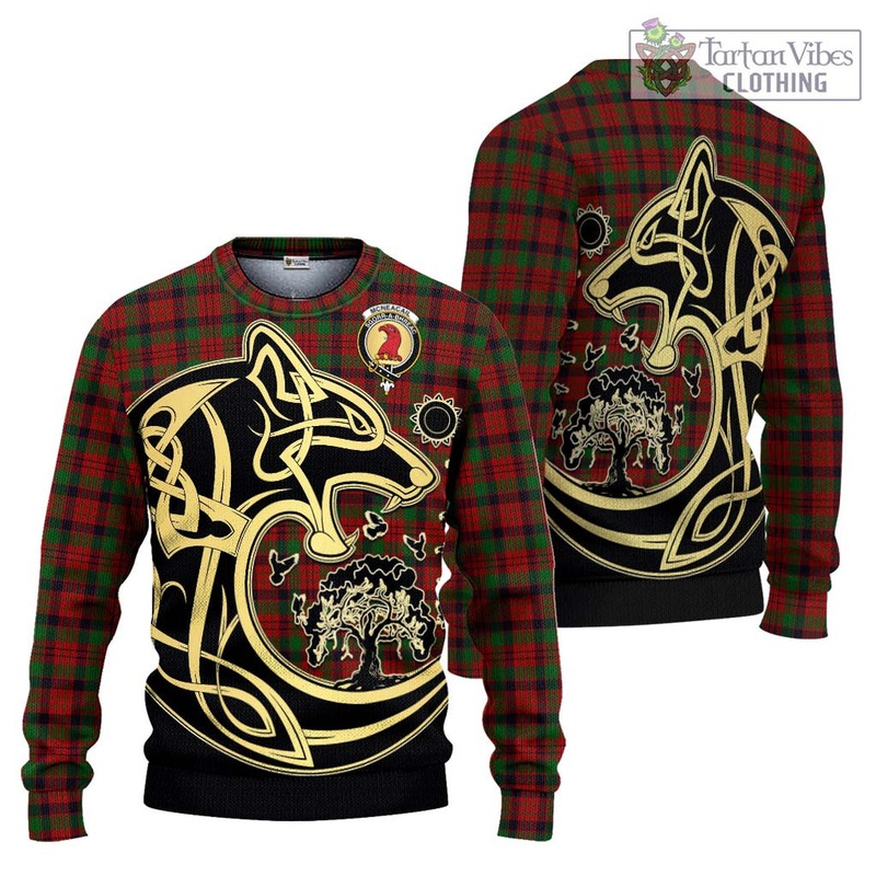 McNeacail Tartan Ugly Sweater with Family Crest Celtic Wolf Style