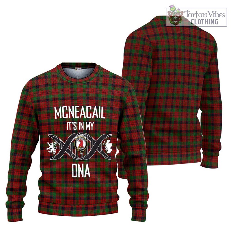 McNeacail Tartan Ugly Sweater with Family Crest DNA In Me Style