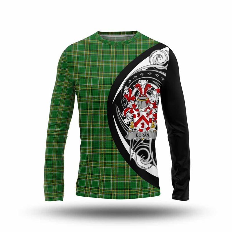 Boran Irish Clan Long Sleeve T-Shirt Celtic Circle Style