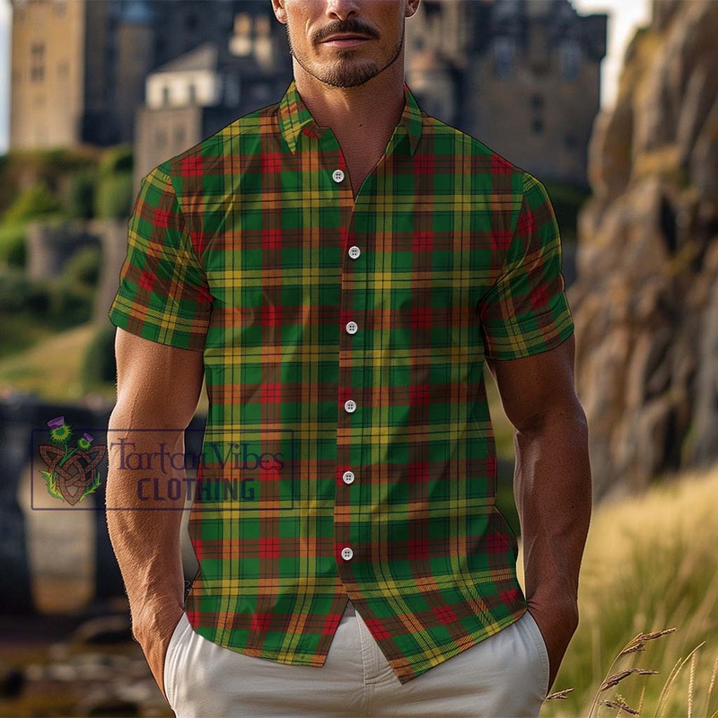 McMillan Society of Glasgow Tartan Cotton Hawaiian Shirt