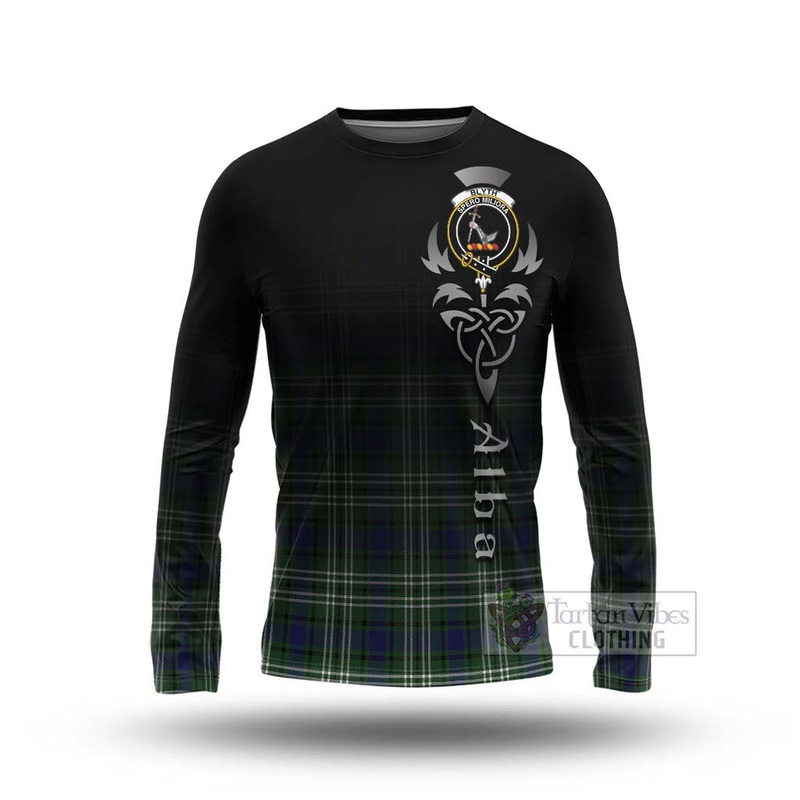 Blyth Tartan Long Sleeve T-Shirt Featuring Alba Gu Brath Family Crest Celtic Inspired
