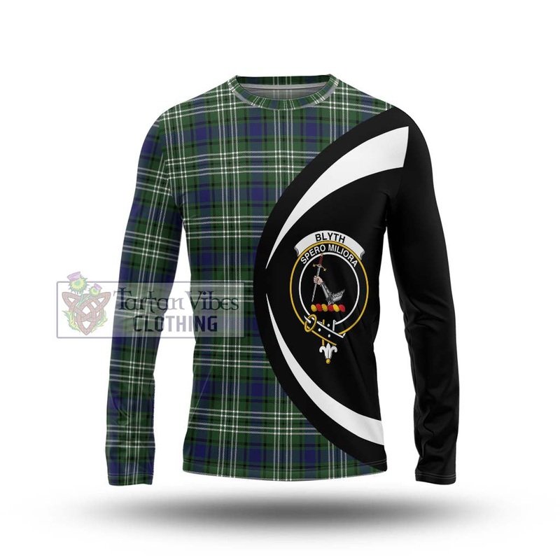 Blyth Tartan Long Sleeve T-Shirt with Family Crest Circle Style
