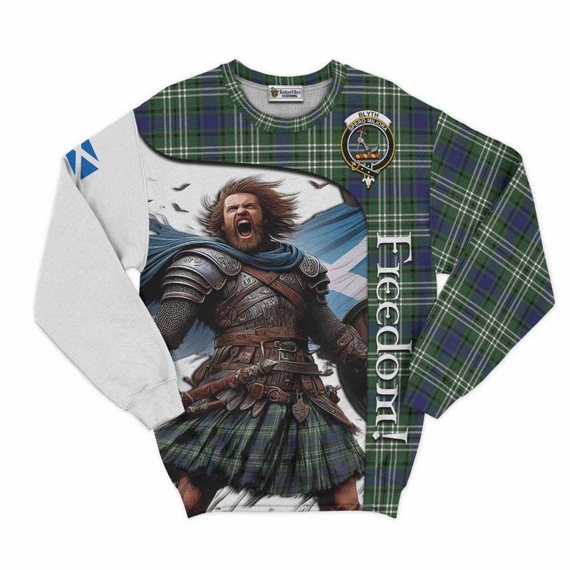 Blyth Crest Tartan Sweatshirt Inspired by the Freedom of Scottish Warrior