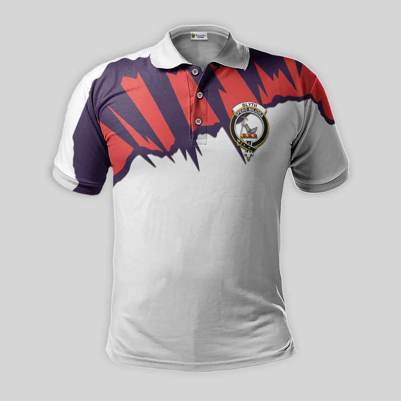 Blyth Clan Crest Polo Shirt with Retro Sport Style
