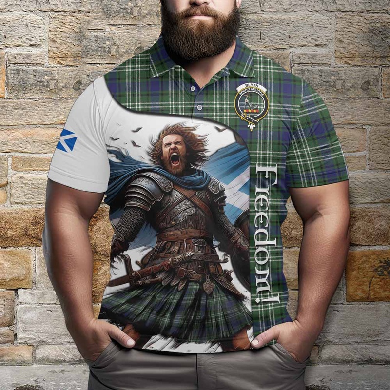 Blyth Crest Tartan Polo Shirt Inspired by the Freedom of Scottish Warrior