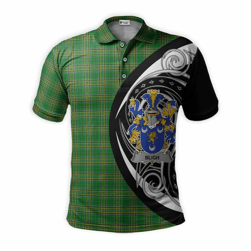 Bligh Irish Clan Polo Shirt Celtic Circle Style