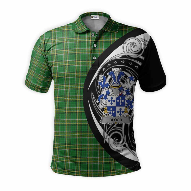 Blood Irish Clan Polo Shirt Celtic Circle Style