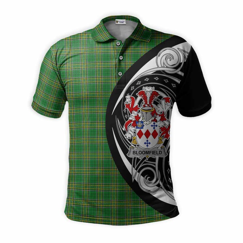 Bloomfield Irish Clan Polo Shirt Celtic Circle Style