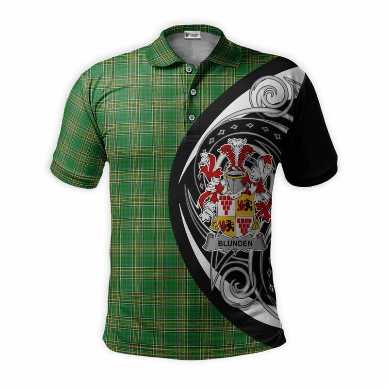 Blunden Irish Clan Polo Shirt Celtic Circle Style
