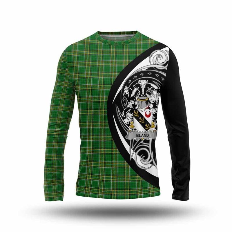 Bland Irish Clan Long Sleeve T-Shirt Celtic Circle Style