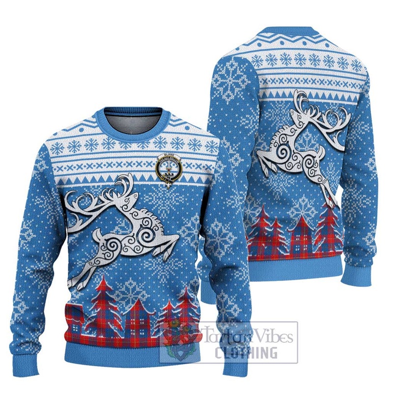 Blane Clan Christmas Ugly Sweater Celtic Reindeer Style
