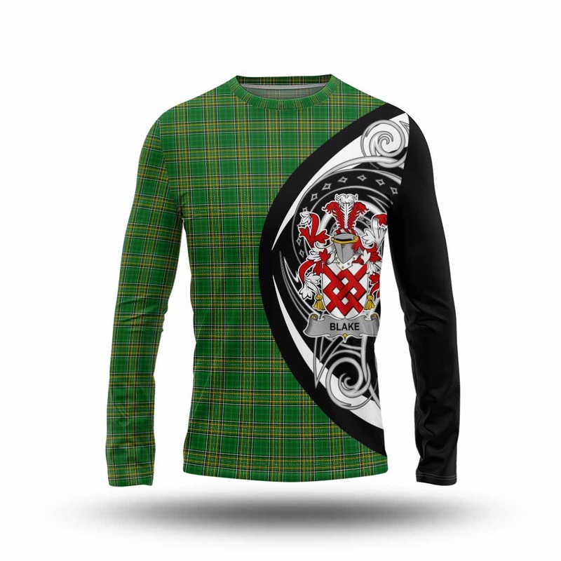 Blake Irish Clan Long Sleeve T-Shirt Celtic Circle Style