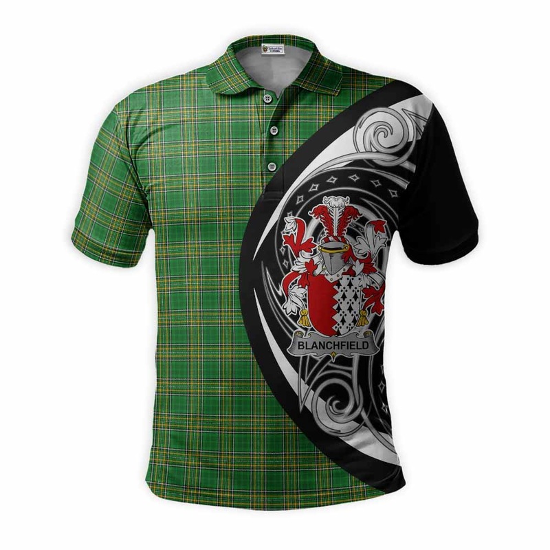 Blanchfield Irish Clan Polo Shirt Celtic Circle Style