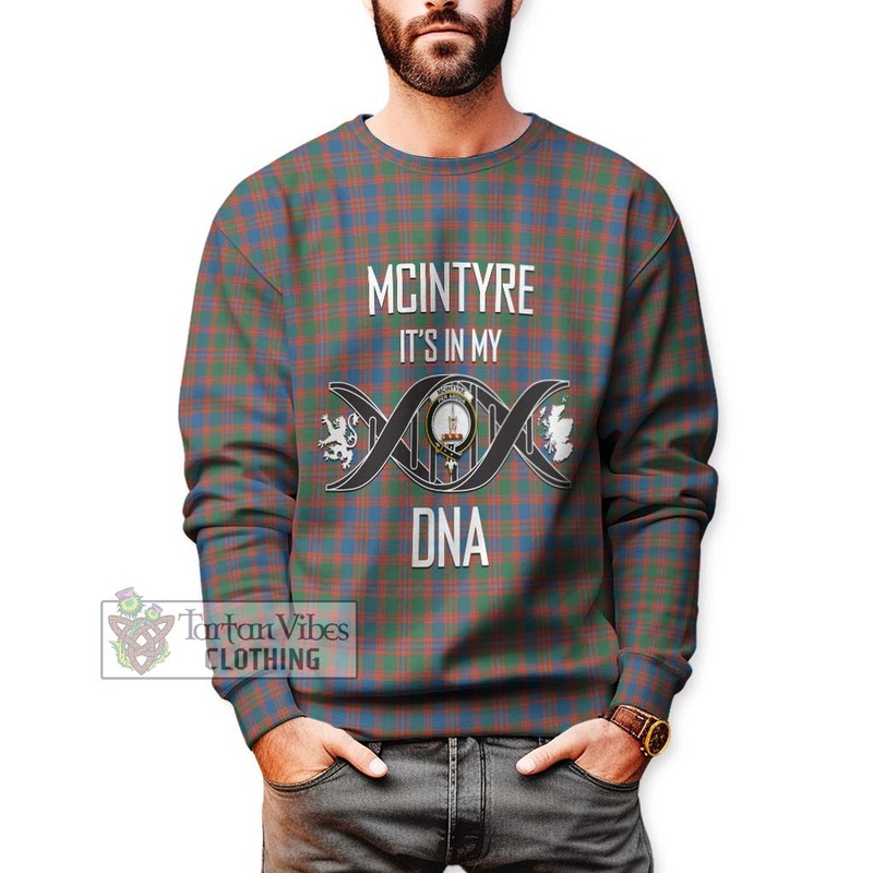 McIntyre Ancient Tartan Sweatshirt with Family Crest DNA In Me Style