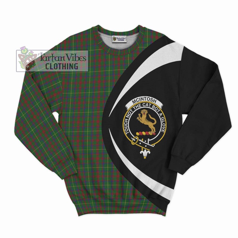 McIntosh Hunting Tartan Sweatshirt with Family Crest Circle Style