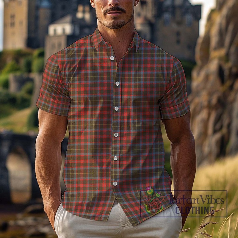 McIntosh Hunting Weathered Tartan Cotton Hawaiian Shirt