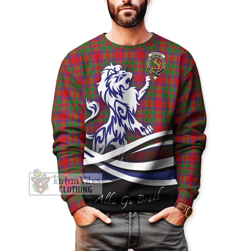 McIntosh Modern Tartan Sweatshirt with Alba Gu Brath Regal Lion Emblem