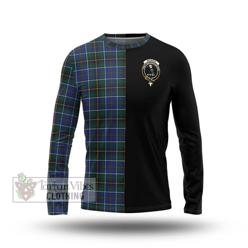 McInnes Modern Tartan Long Sleeve T-Shirt with Family Crest and Half Of Me Style
