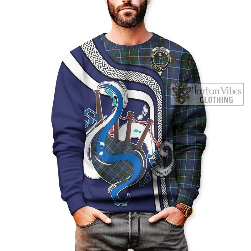 McInnes Modern Tartan Sweatshirt with Epic Bagpipe Style