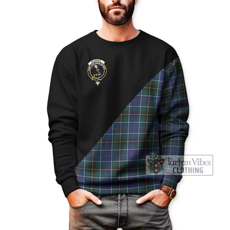 McInnes Modern Tartan Sweatshirt with Family Crest and Military Logo Style
