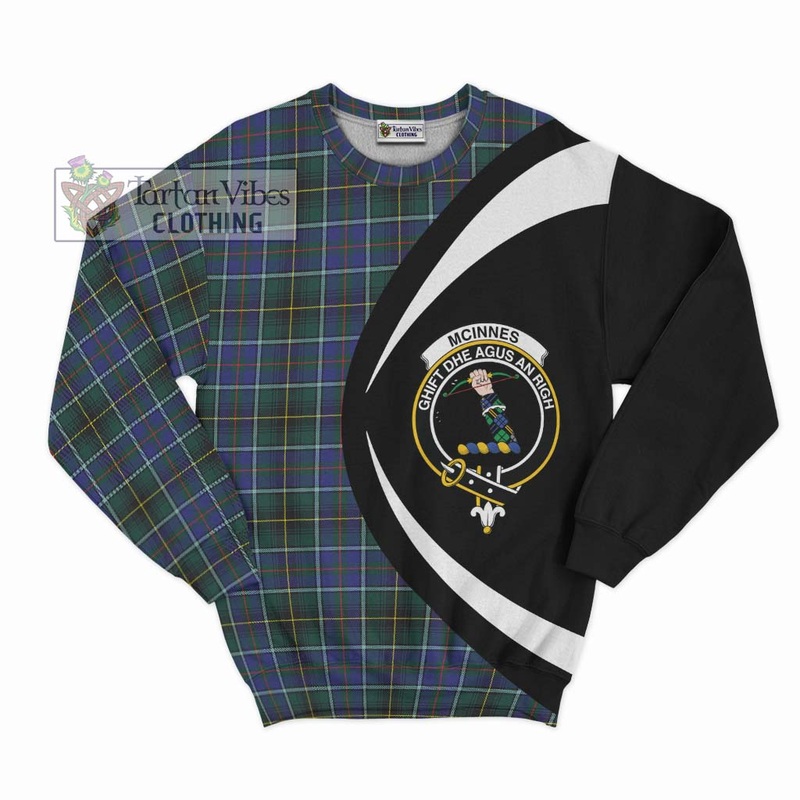 McInnes Modern Tartan Sweatshirt with Family Crest Circle Style