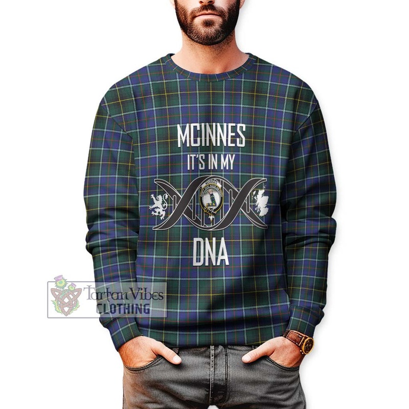McInnes Modern Tartan Sweatshirt with Family Crest DNA In Me Style