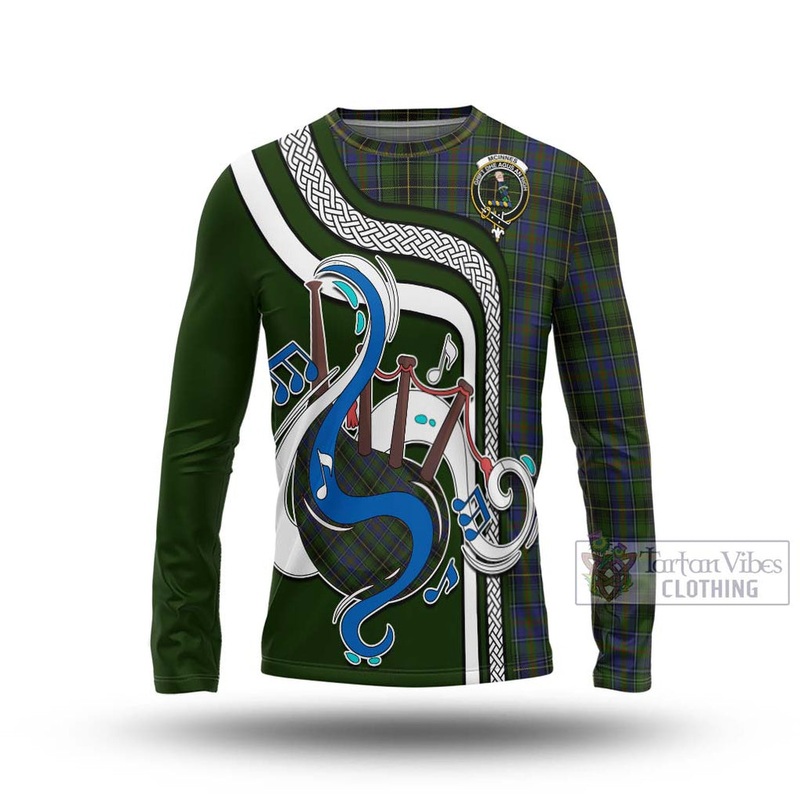 McInnes Tartan Long Sleeve T-Shirt with Epic Bagpipe Style