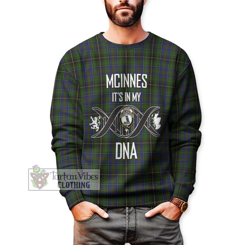 McInnes Tartan Sweatshirt with Family Crest DNA In Me Style