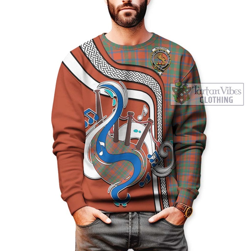 McIntosh Ancient Tartan Sweatshirt with Epic Bagpipe Style