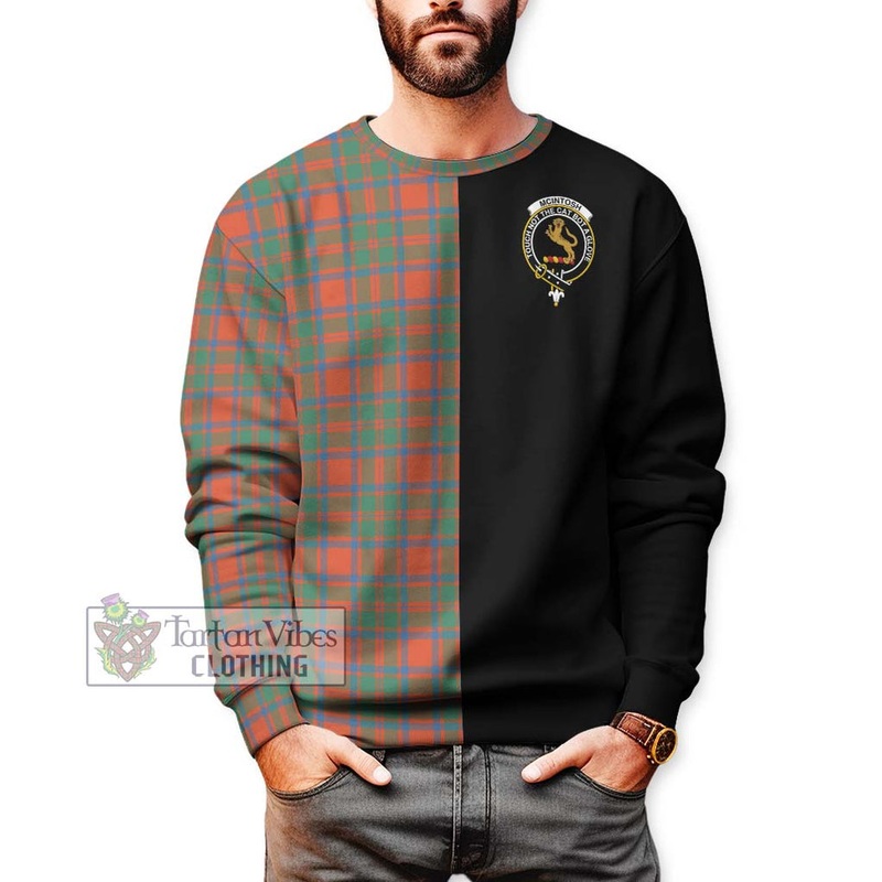 McIntosh Ancient Tartan Sweatshirt with Family Crest and Half Of Me Style