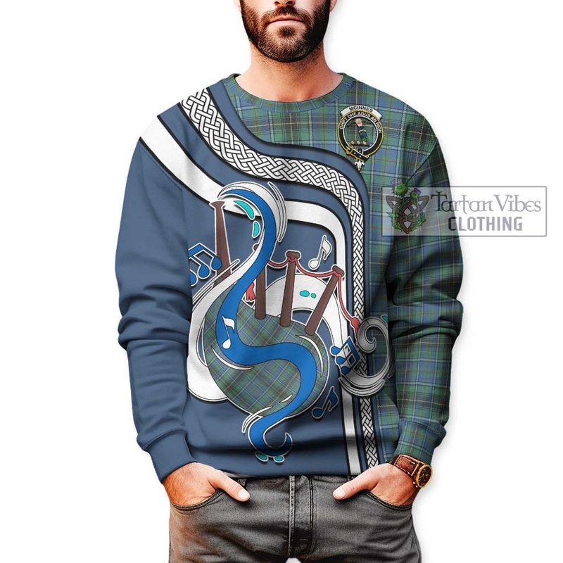 McInnes Ancient Tartan Sweatshirt with Epic Bagpipe Style