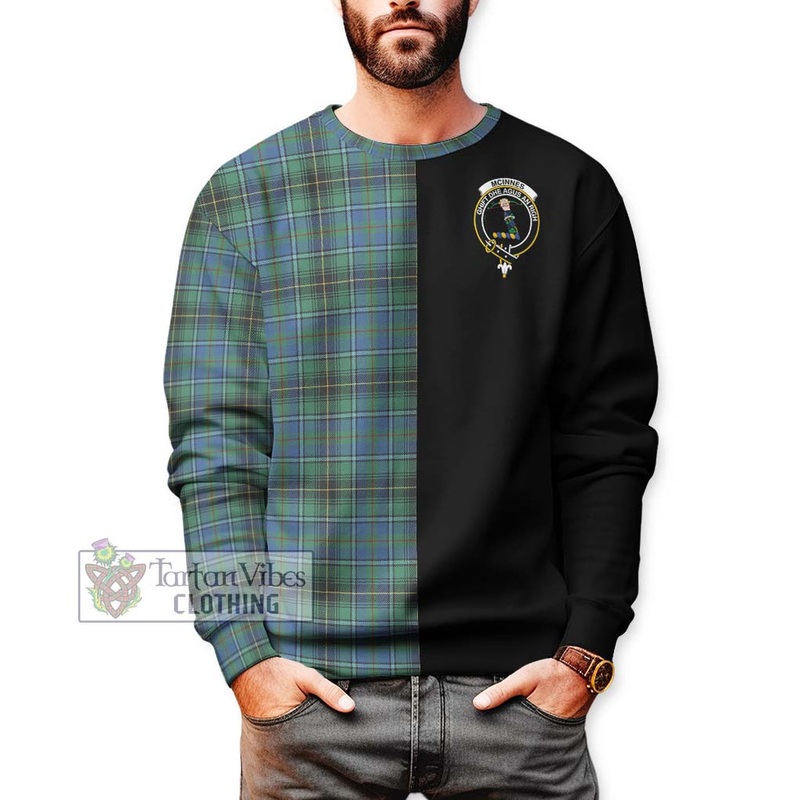 McInnes Ancient Tartan Sweatshirt with Family Crest and Half Of Me Style